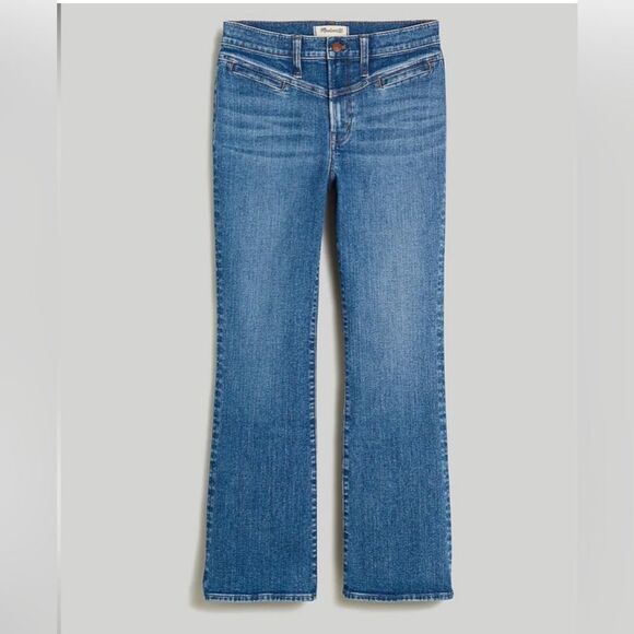 Madewell Kick Out Crop Jeans Size 24 in Saywell Wash Front Yoke - Picture 6 of 13